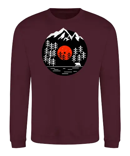 Vinyl Nature - schallplatte, vinyl, natur, bär, wald, forest, outdoor, hiking, wandern, nature, br - Sweatshirt