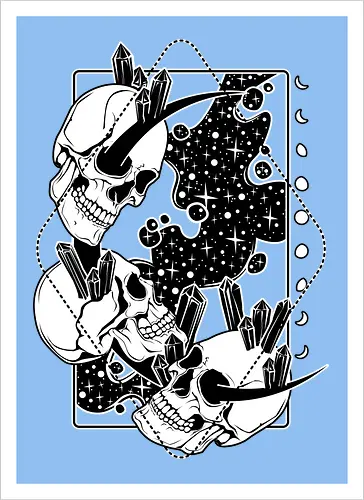 Moon Skulls and Crystals