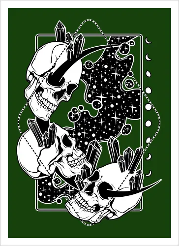 Moon Skulls and Crystals