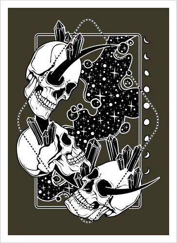 Moon Skulls and Crystals