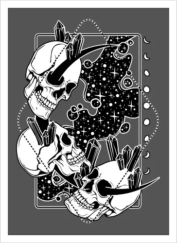 Moon Skulls and Crystals