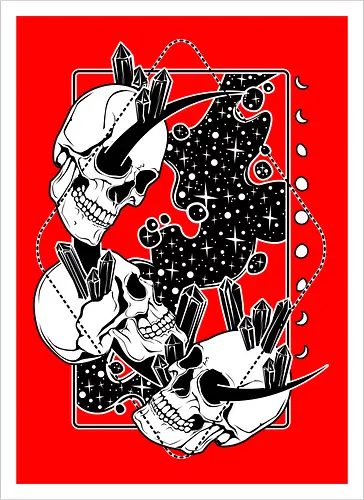 Moon Skulls and Crystals