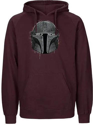 Way Of Warrior - scifi, tv, space opera, Mando, Helmet, This is the way - Fairtrade Hoodie