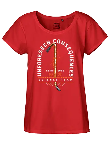 Unforeseen Consequences - gaming, Lambda, halflife, gordon, freeman, crowbar - Fairtrade Girl Shirt