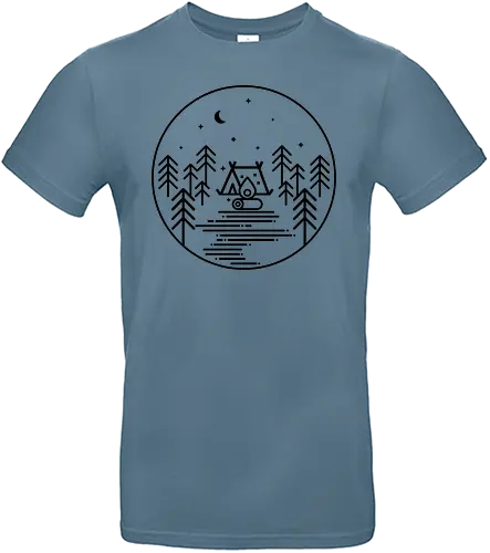 Camping under the stars - camping, nature, outside, stars, night, nacht - Standard T-Shirt