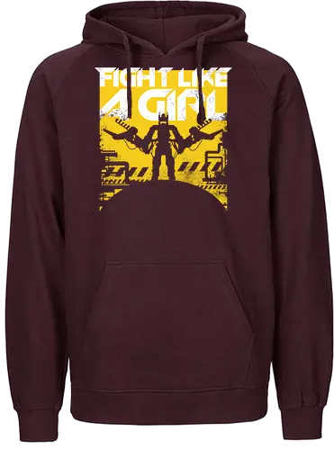 Fight Like A Girl - film, movie, fight, feminism, ripley, awesome, girl power - Fairtrade Hoodie