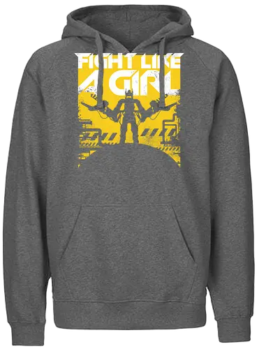 Fight Like A Girl - film, movie, fight, feminism, ripley, awesome, girl power - Fairtrade Hoodie
