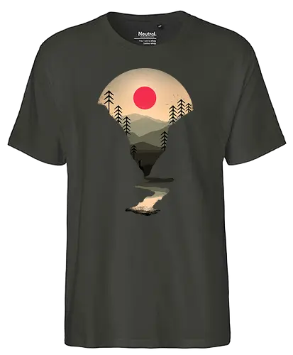 Exploring earth - nature, River, sunset, natur, outdoor, forrest, earth - Fairtrade T-Shirt