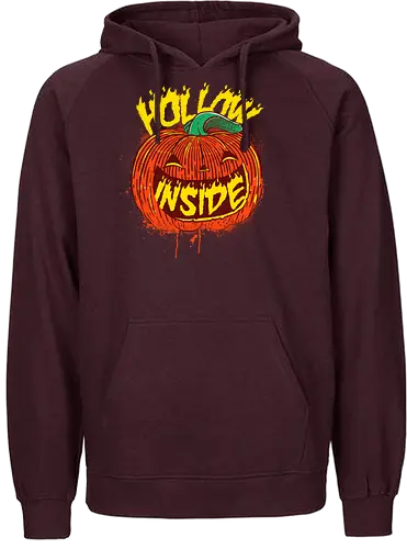 Hollow Inside - Helloween, pumpkin, kürbis, Hollow, halloween - Fairtrade Hoodie