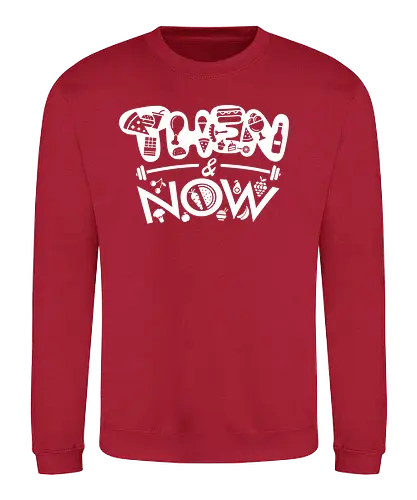Then & Now - food, essen, Gesundes Essen, fun, retro, damals, hlthy - Sweatshirt