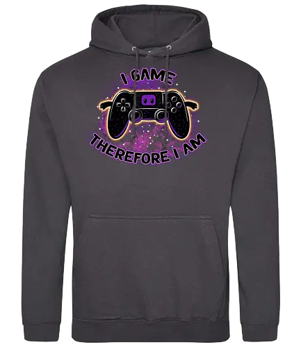 I Game Therefore I Am - gaming, controller, console, I game - Standard Hoodie