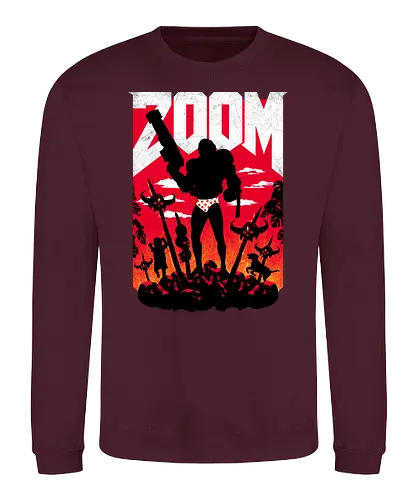 Zoom Slayer - zoom, Video Call, fun, meme, mashup, gaming, slayer - Sweatshirt