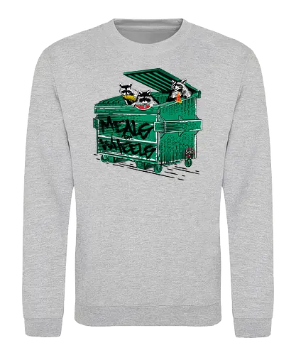 Mls on Wheels - essen, waschbär, raccoon, Trashpanda, trash, müll - Sweatshirt