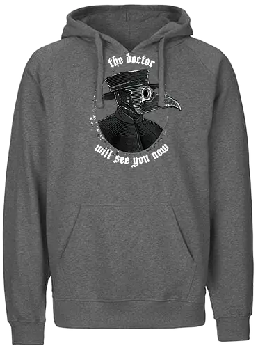 The doctor will see you now - Corona, doctor, medieval, mittelalter, Pestmaske, mask - Fairtrade Hoodie