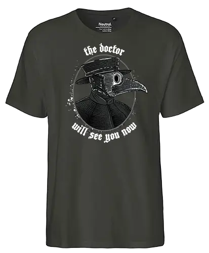 The doctor will see you now - Corona, doctor, medieval, mittelalter, Pestmaske, mask - Fairtrade T-Shirt