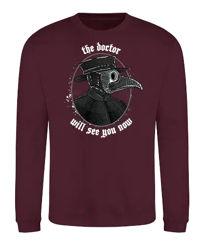 The doctor will see you now - Corona, doctor, medieval, mittelalter, Pestmaske, mask - Sweatshirt