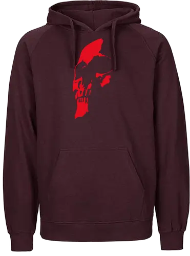 Red Skull - skull, Red Skull, Skull in red, art, Morbid, Morbide, goth - Fairtrade Hoodie