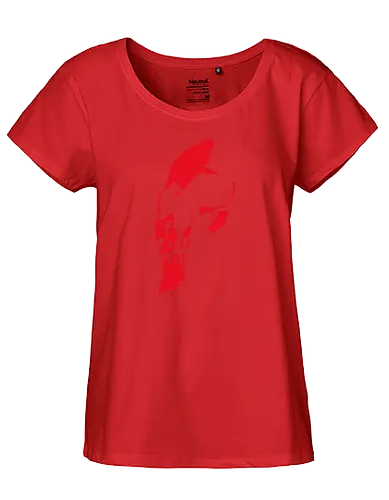 Red Skull - skull, Red Skull, Skull in red, art, Morbid, Morbide, goth - Fairtrade Girl Shirt
