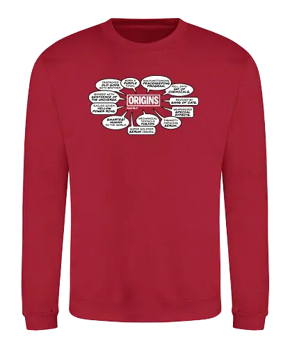 Origins of Evil - comic, supervillain, fun, Origin Story, superhero, Antihero - Sweatshirt