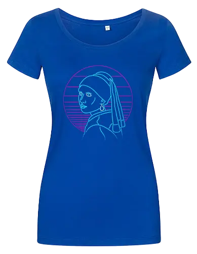 Girl with a neon rring