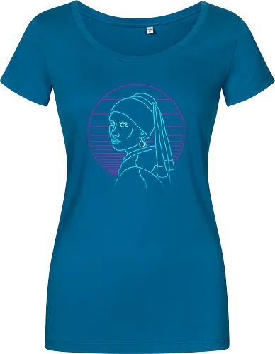 Girl with a neon rring