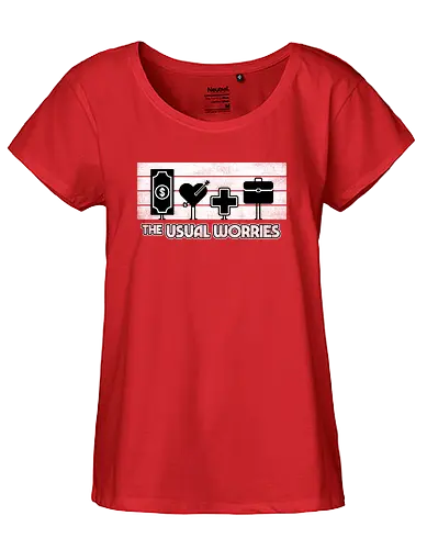 The Usual Worries - life, Worry, Sorgen, mashup, usual suspects - Fairtrade Girl Shirt