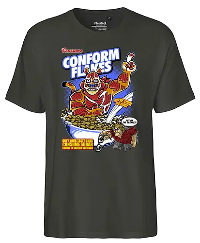 Conform Flakes - obey, they live, flakes, müsli, 80s, cerl - Fairtrade T-Shirt