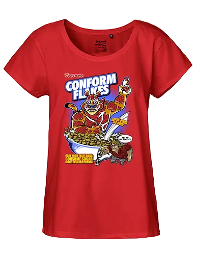 Conform Flakes - obey, they live, flakes, müsli, 80s, cerl - Fairtrade Girl Shirt