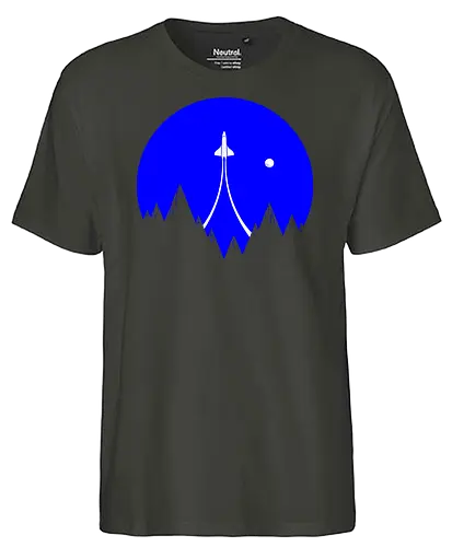Lift Off - rocket, Sky, space, travel - Fairtrade T-Shirt