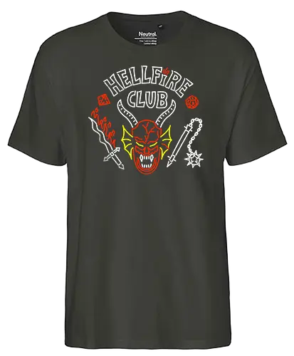 Hellfire Club Neon - Hellfire, Eddie, d&d, 80s, neon - Fairtrade T-Shirt