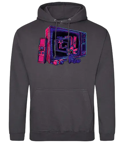 Infinite Upside Down - 80s, neon, stranger, tv, demodog - Standard Hoodie