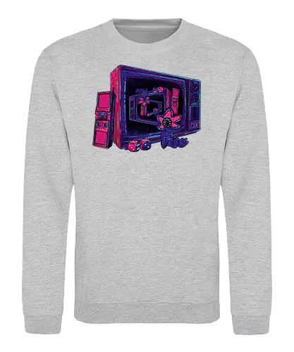 Infinite Upside Down - 80s, neon, stranger, tv, demodog - Sweatshirt