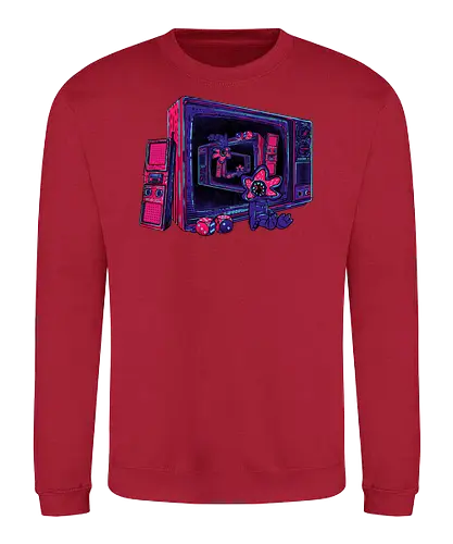 Infinite Upside Down - 80s, neon, stranger, tv, demodog - Sweatshirt