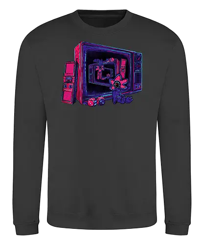 Infinite Upside Down - 80s, neon, stranger, tv, demodog - Sweatshirt