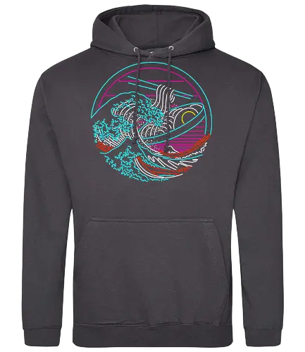 Great Neon Noodle Wave - neon, ramen, noodle, grt wave - Standard Hoodie