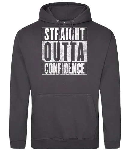 Straight Outta Confidence - introverts, Social Distancing, awkward - Standard Hoodie