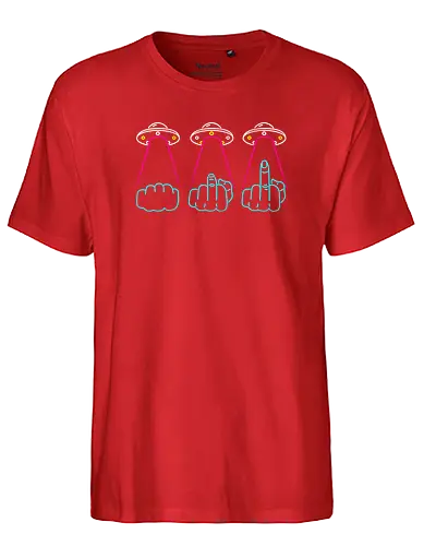 Literal uFo - fck, middlefinger, ufo, Sci fy - Fairtrade T-Shirt