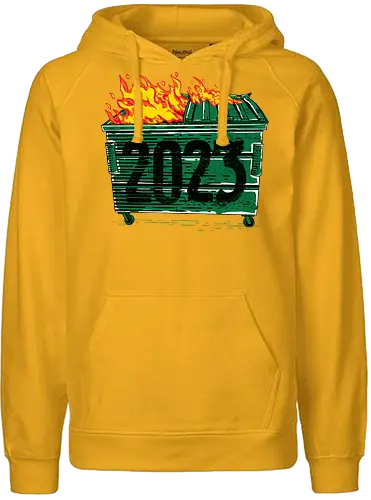 Dumpster Fire 2023 - 2023, dumpster, dumpster fire - Fairtrade Hoodie