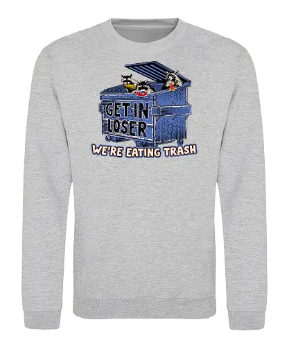 Get In Loser we're ting Trash - trash panda, Racoon, ting - Sweatshirt