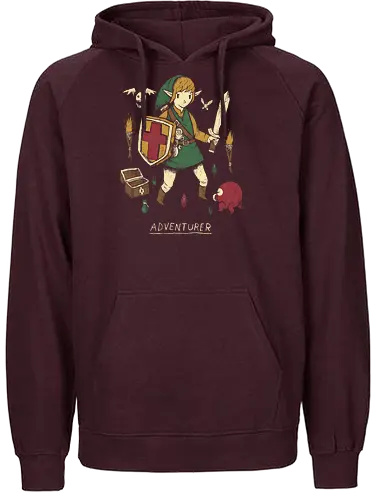 Adventurer - Hero of Time, adventure, wild, gaming, game, art, Princess, Breath - Fairtrade Hoodie