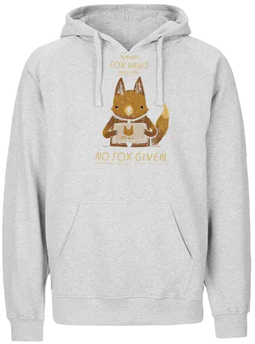 Foxnews - fox, fuchs, fucks, no fucks, no fox, cute, politics, news - Fairtrade Hoodie