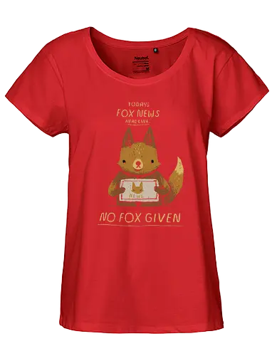 Foxnews - fox, fuchs, fucks, no fucks, no fox, cute, politics, news - Fairtrade Girl Shirt