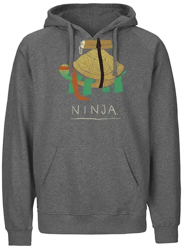 Ninja orange - ninja, turtle, fun, serie, comic, 90s, 80s, mashup, drawing - Fairtrade Hoodie