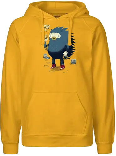 One Up - hedgehog, fast, gaming, video game, classic gaming, fun - Fairtrade Hoodie