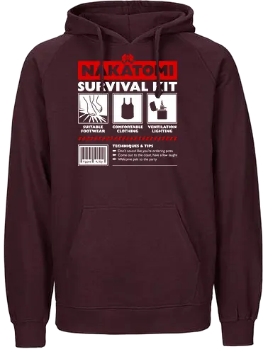 Nakatomi Survival Kit - die hard, stirb langsam, christmas, nakatomi plaza - Fairtrade Hoodie