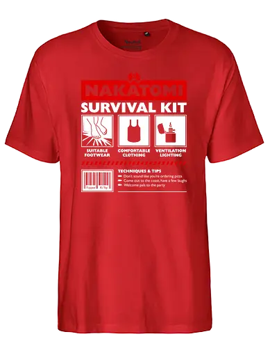 Nakatomi Survival Kit - die hard, stirb langsam, christmas, nakatomi plaza - Fairtrade T-Shirt