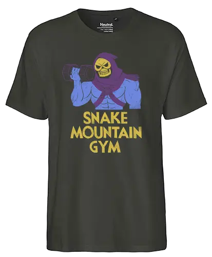 Snake Mountain Gym - skeletor, classic cartoon, classic, 80s, 90s - Fairtrade T-Shirt