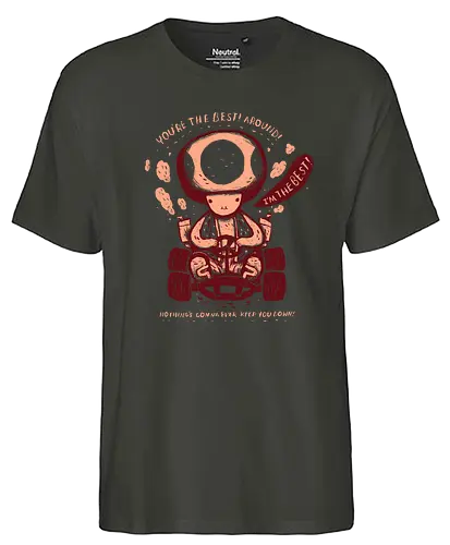 The Best Around - gaming, classic gaming, mushroom, toad, kart, go-kart - Fairtrade T-Shirt
