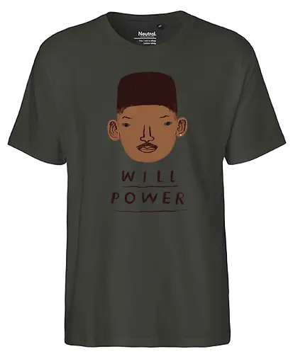 Willpower - fun, will smith, fresh prince, serie, mashup, power - Fairtrade T-Shirt