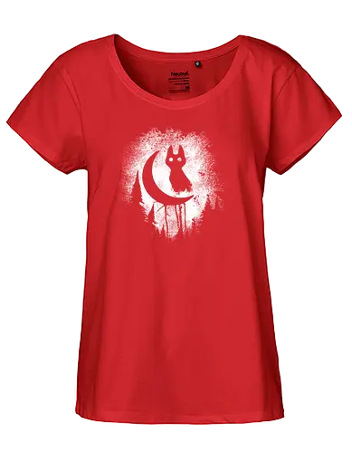 Black Cat Magic - cat, katze, magic - Fairtrade Girl Shirt